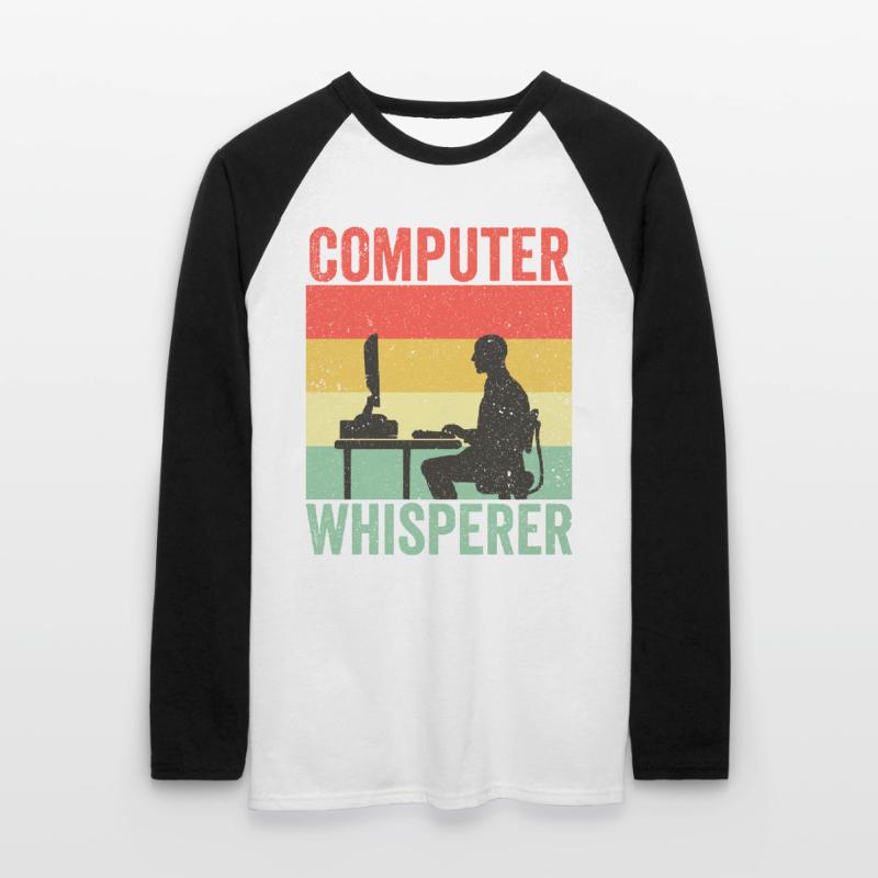 Computer Whisperer IT Support Programmierer Unisex Baseballshirt langarm