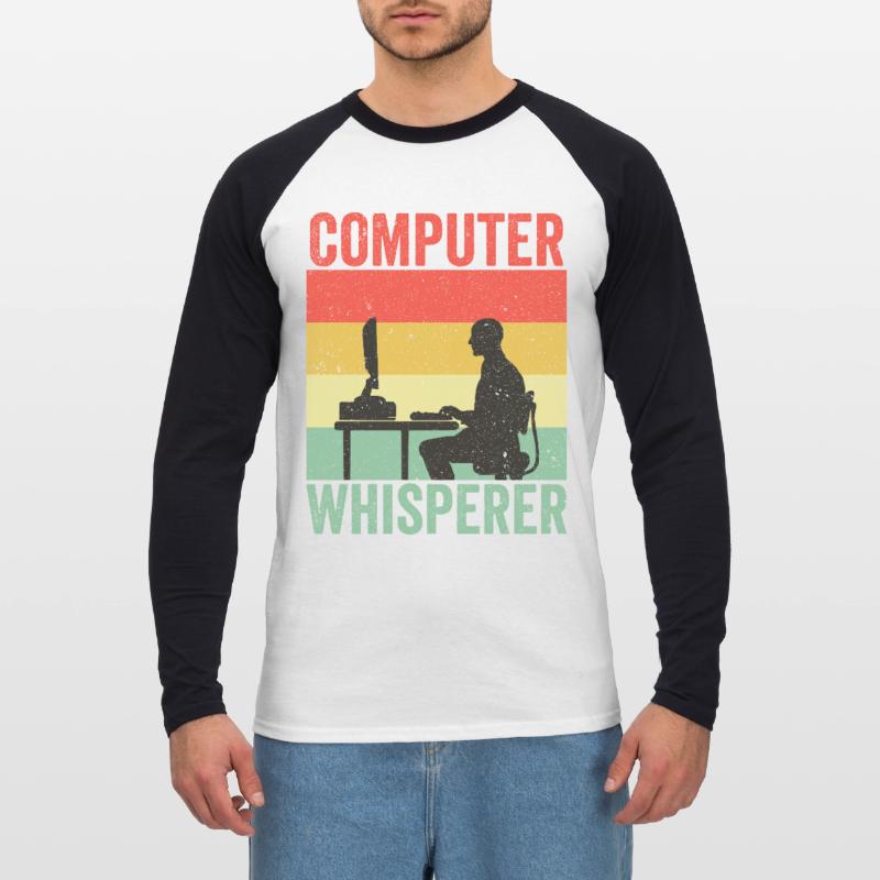 Computer Whisperer IT Support Programmierer Unisex Baseballshirt langarm