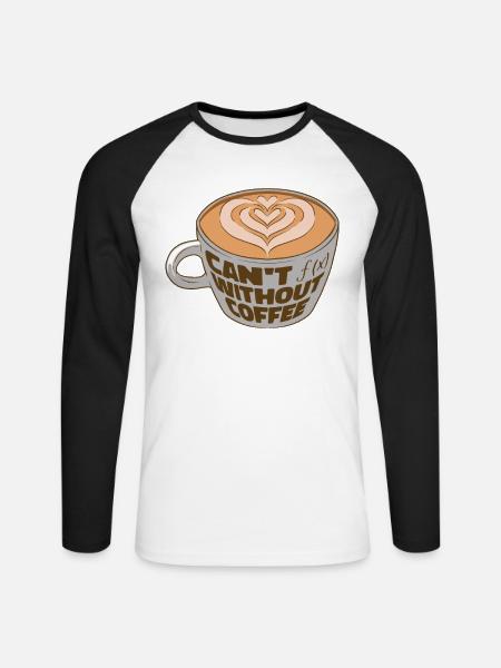 Mathematik Kaffee Mathematik Funktion Kaffee - Unisex Baseballshirt langarm - Weiß/Schwarz