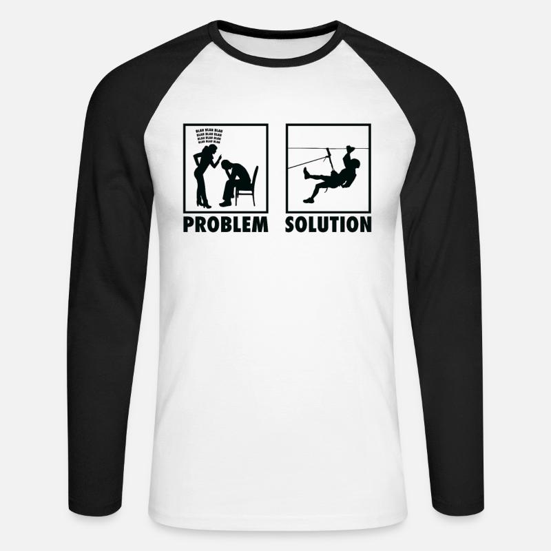 Mountain Climbing Mountain Climbers Statement - Unisex Baseballshirt langarm - Weiß/Schwarz