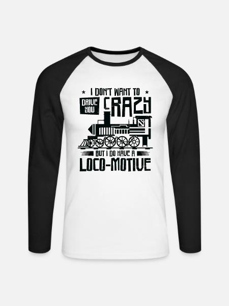 Triebfahrzeugführer Lokomotivführer - Unisex Baseballshirt langarm - Weiß/Schwarz