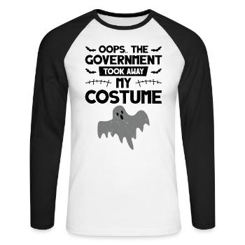 Halloween Kostüm Wähler Wahl Politiker Abstimmen - Unisex Baseballshirt langarm - Weiß/Schwarz - Vorne - Nik (191cm)