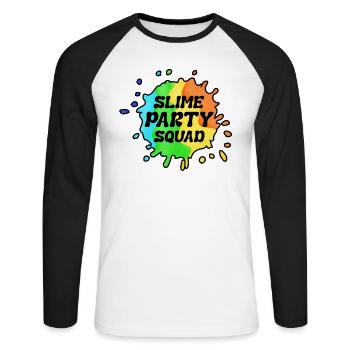 Slime Rainbow Magic Drop Splash - T-shirt baseball manches longues Homme - blanc/noir - Devant - Nik (191cm)