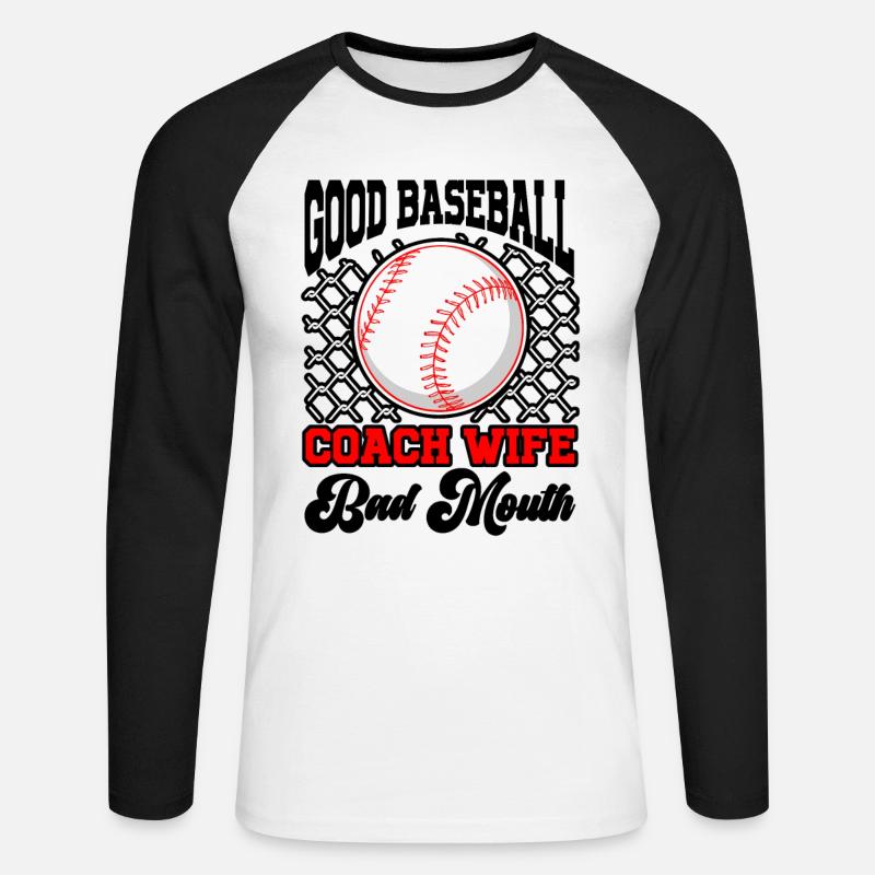 Baseball-Trainerin Ehefrau Berufstätige Mutter - Unisex Baseballshirt langarm - Weiß/Schwarz