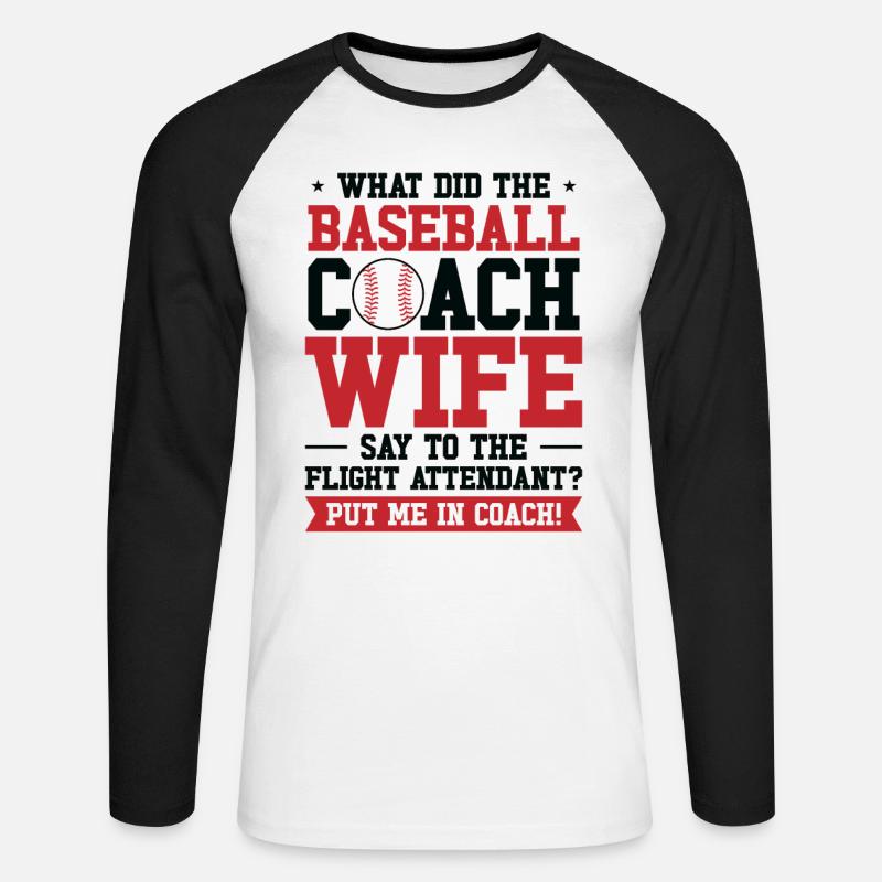 Baseball-Trainerin Ehefrau Berufstätige Mutter - Unisex Baseballshirt langarm - Weiß/Schwarz