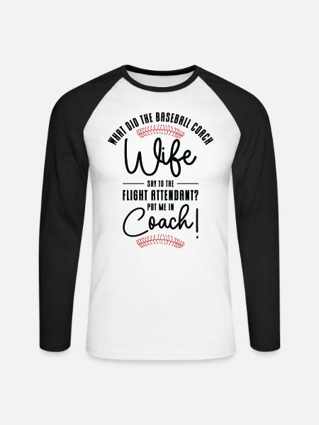 Baseball-Trainerin Ehefrau Berufstätige Mutter - Unisex Baseballshirt langarm - Weiß/Schwarz