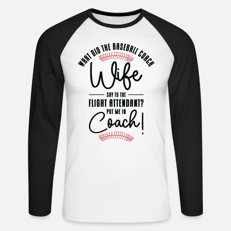 Baseball-Trainerin Ehefrau Berufstätige Mutter - Unisex Baseballshirt langarm - Weiß/Schwarz