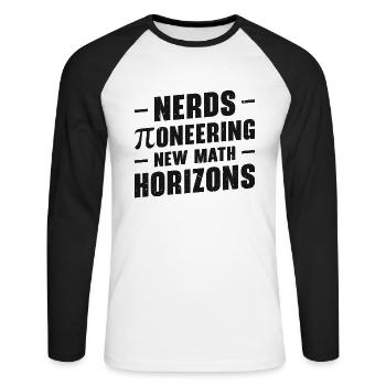 Pi Day Nerd Pi Symbol Number Nerdy Math - T-shirt baseball manches longues Homme - blanc/noir - Devant - Nik (191cm)