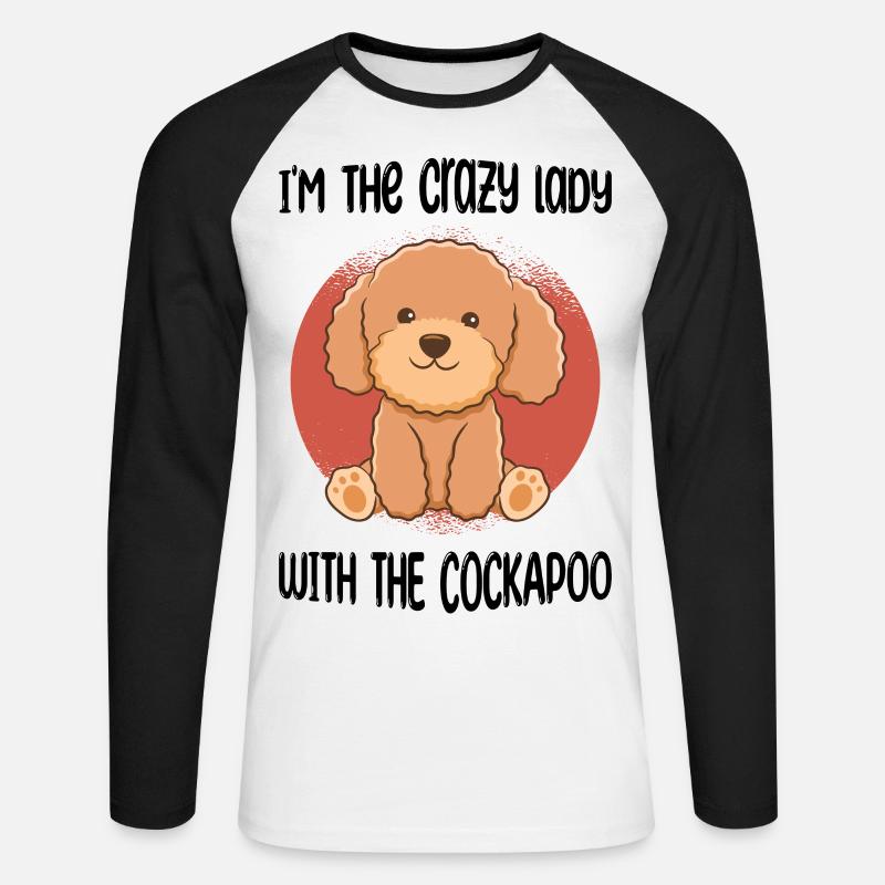 Cockapoo - Unisex Long Sleeve Baseball T-Shirt - white/black