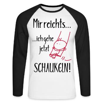 Je vais bien, je vais bercer maintenant! - T-shirt baseball manches longues Homme - blanc/noir - Devant - Nik (191cm)