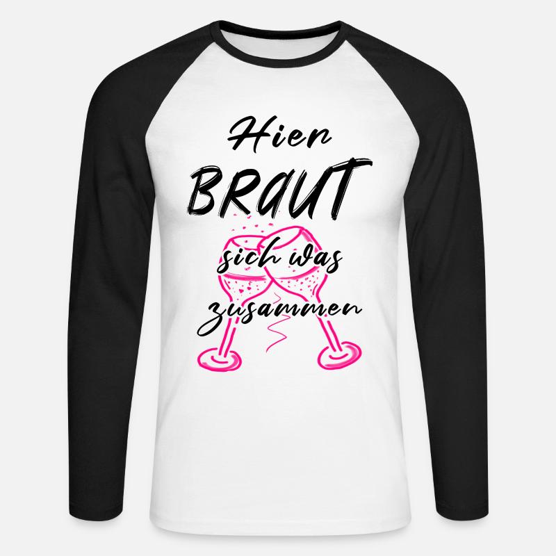 Braut Junggesellinnenabschied Ideen Geschenkidee - Unisex Baseballshirt langarm - Weiß/Schwarz