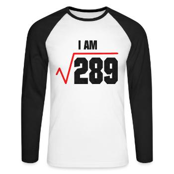 17 Geburtstag Rechnung - Unisex Baseballshirt langarm - Weiß/Schwarz - Vorne - Nik (191cm)