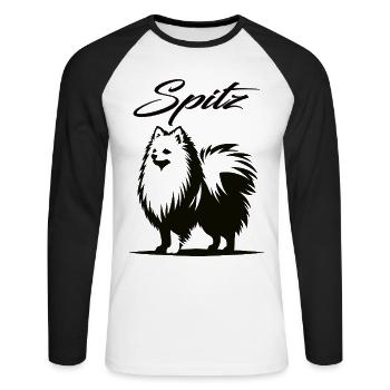Spitz Design – The Charming Whirlwind - Unisex Long Sleeve Baseball T-Shirt - white/black - Front - Nik (191cm)