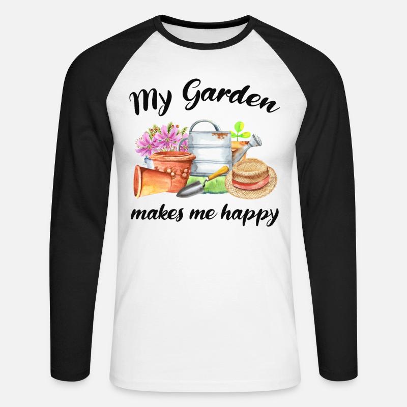 Garten Spruch Gärtner Hobbygärtner Geschenkidee - Unisex Baseballshirt langarm - Weiß/Schwarz