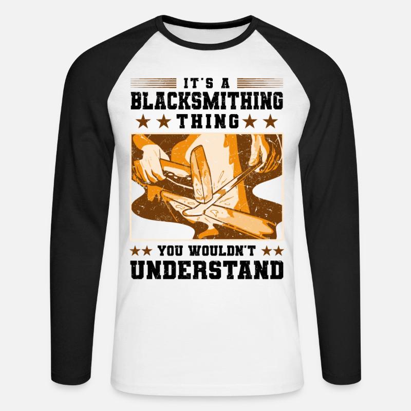 Forge - Unisex Long Sleeve Baseball T-Shirt - white/black