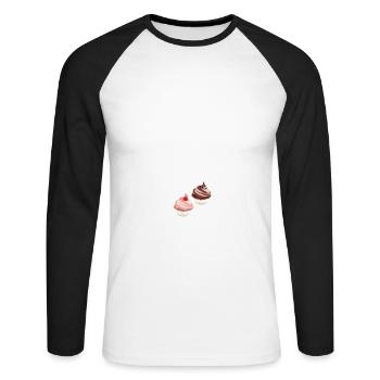 The more you weigh, the harder you are to kidnap. - Unisex Baseballshirt langarm - Weiß/Schwarz - Vorne - Nik (191cm)