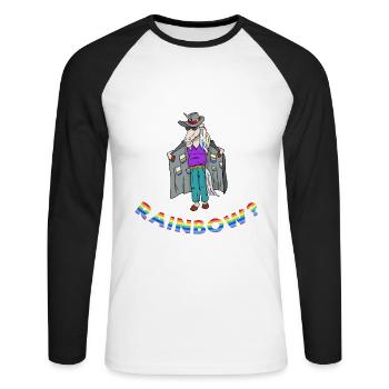 UniCorn Unicorn Dealer Drugs Gras M coka deal new - Unisex Long Sleeve Baseball T-Shirt - white/black - Front - Nik (191cm)
