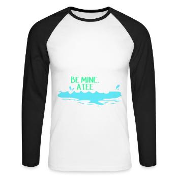 Manatee Dugong Sea Pig Sirenia Manatee - Unisex Long Sleeve Baseball T-Shirt - white/black - Front - Nik (191cm)