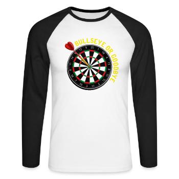 Fléchettes Bullseye Fléchettes Fléchettes club - T-shirt baseball manches longues Homme - blanc/noir - Devant - Nik (191cm)
