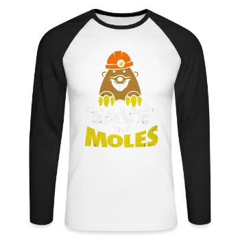 Taupe - T-shirt baseball manches longues Homme - blanc/noir - Devant - Nik (191cm)
