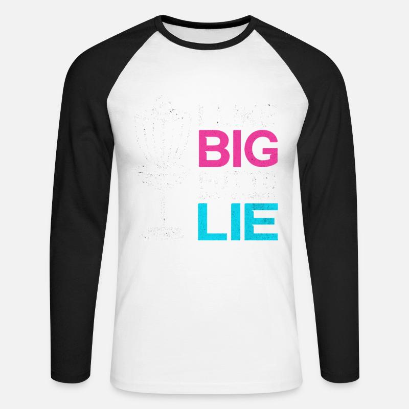 Frisbee - Unisex Baseballshirt langarm - Weiß/Schwarz