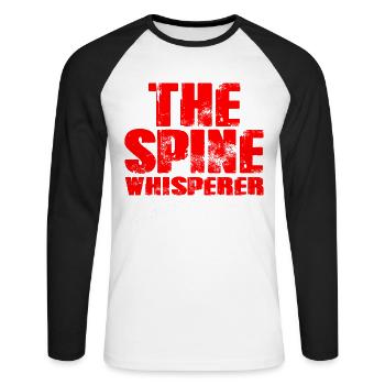 physiotherapist - Unisex Long Sleeve Baseball T-Shirt - white/black - Front - Nik (191cm)