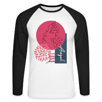 Magical Femininity - Unisex Long Sleeve Baseball T-Shirt - white/black - Front - Nik (191cm)