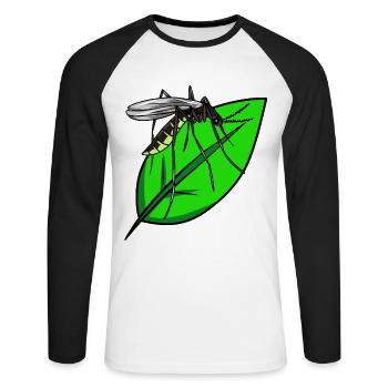 Insekten Mücke Blutsauger Mücken Sommer - Unisex Baseballshirt langarm - Weiß/Schwarz - Vorne - Nik (191cm)