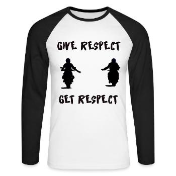 motorcycle - Unisex Long Sleeve Baseball T-Shirt - white/black - Front - Nik (191cm)