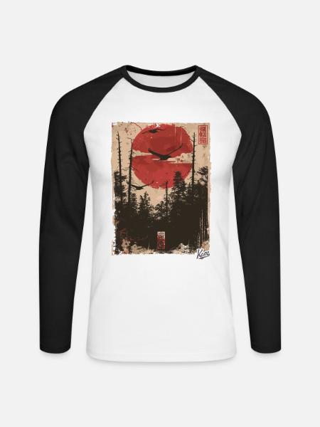 Propaganda Style: Nature Revolution - Unisex Long Sleeve Baseball T-Shirt - white/black