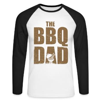 The Bbq Dad Master Griller Dad Father's Day - Unisex Long Sleeve Baseball T-Shirt - white/black - Front - Nik (191cm)