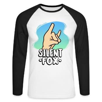 Lehrer Schweigefuchs Für Ruhigen Schüler Im - Unisex Baseballshirt langarm - Weiß/Schwarz - Vorne - Nik (191cm)