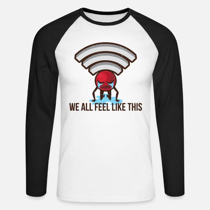 Lustiges Gamer Programmierer Computer Geschenk - Unisex Baseballshirt langarm - Weiß/Schwarz