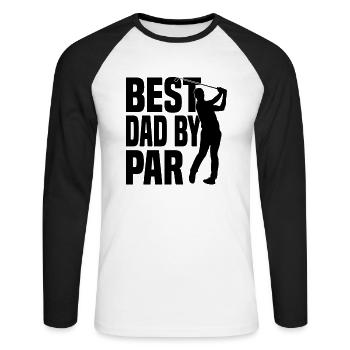 Golf Papa Cart Balls Sport - Unisex Long Sleeve Baseball T-Shirt - white/black - Front - Nik (191cm)