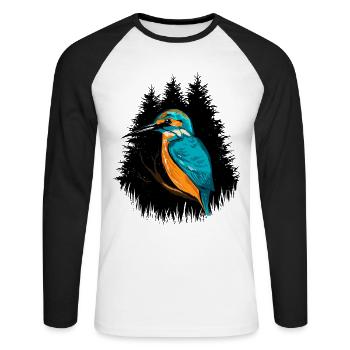 Kingfisher Carp Fishing Carphunter - T-shirt baseball manches longues Homme - blanc/noir - Devant - Nik (191cm)
