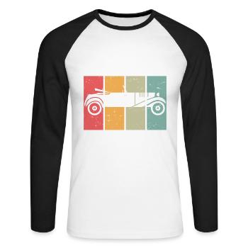 Classic Since 2003, Vintage Car Birthday Gift 2003 - Unisex Long Sleeve Baseball T-Shirt - white/black - Front - Nik (191cm)