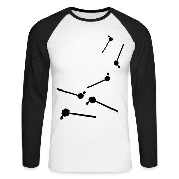 Stick chisel symbol beekeeper honey - Unisex Long Sleeve Baseball T-Shirt - white/black - Front - Nik (191cm)
