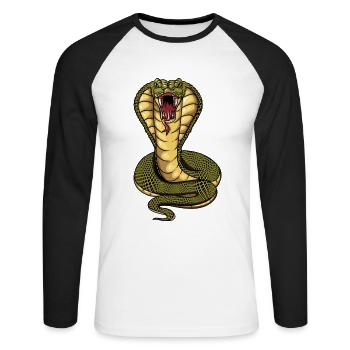 snake snake breeding terrarium poisonous snake - Unisex Long Sleeve Baseball T-Shirt - white/black - Front - Nik (191cm)
