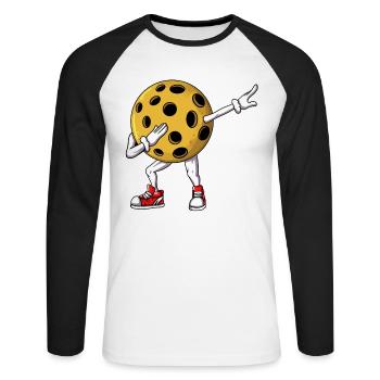 Cookies Cookies Cuisson Dabbing Enfants Danse T-Shirt - T-shirt baseball manches longues Homme - blanc/noir - Devant - Nik (191cm)