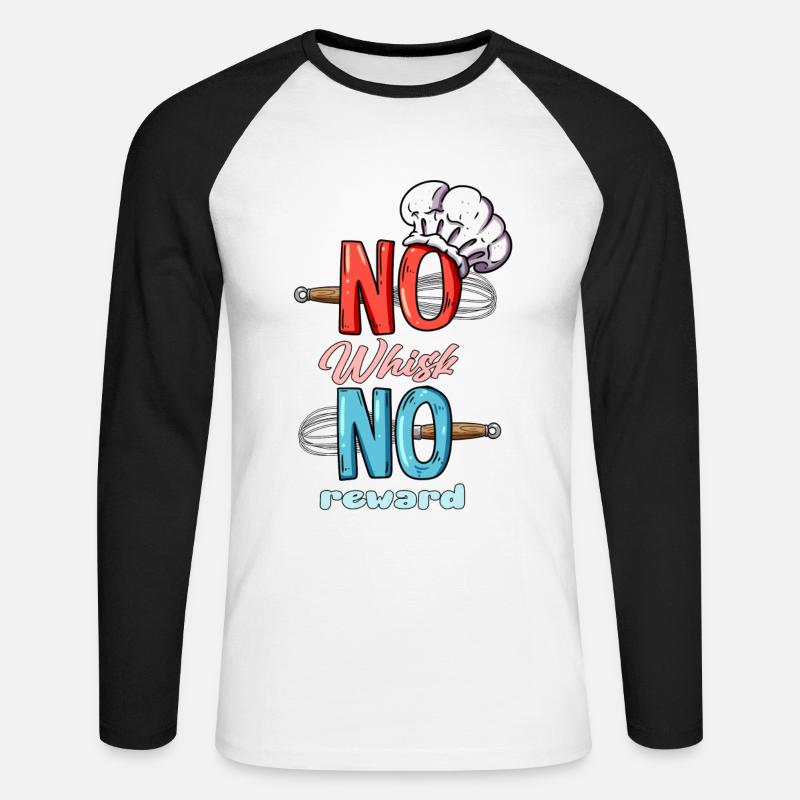 Bäckerei backen Hobbybäcker Beruf Freizeitbäcker - Unisex Baseballshirt langarm - Weiß/Schwarz