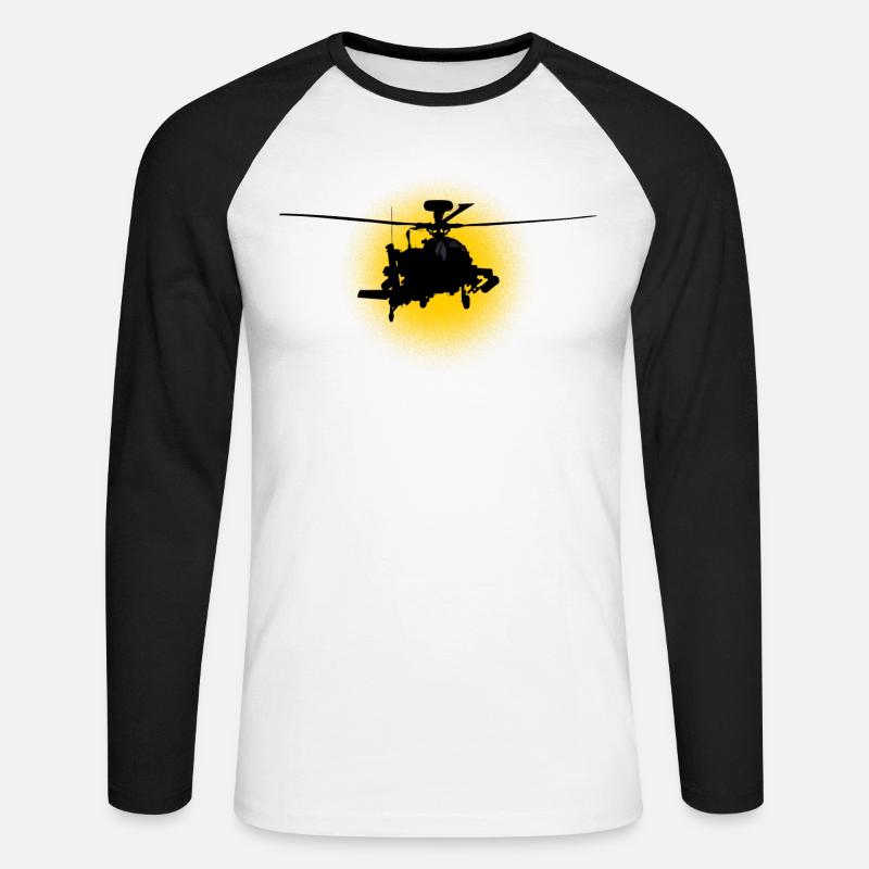 Apache - Unisex Long Sleeve Baseball T-Shirt - white/black