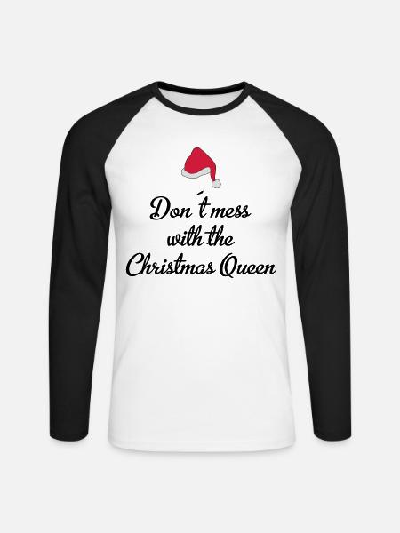 Christmas - Unisex Long Sleeve Baseball T-Shirt - white/black