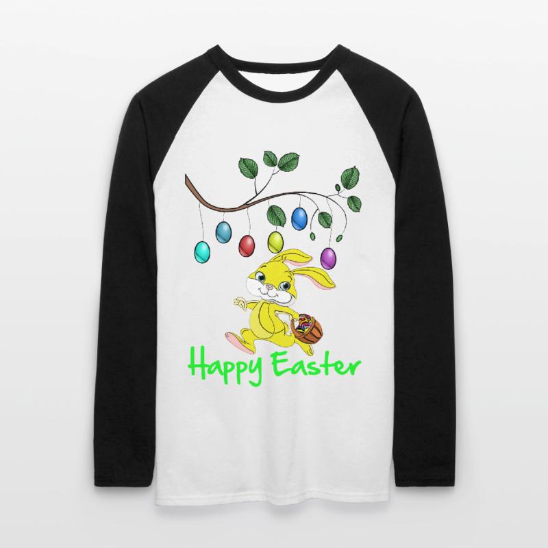 Easter Easter, happy easter, easter bunny, happy easter Unisex Long Sleeve Baseball T-Shirt