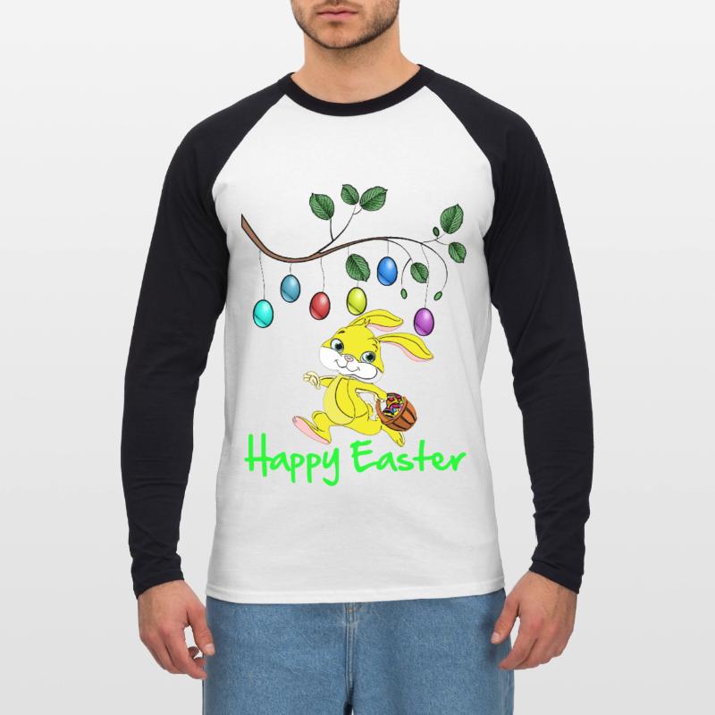 Easter Easter, happy easter, easter bunny, happy easter Unisex Long Sleeve Baseball T-Shirt