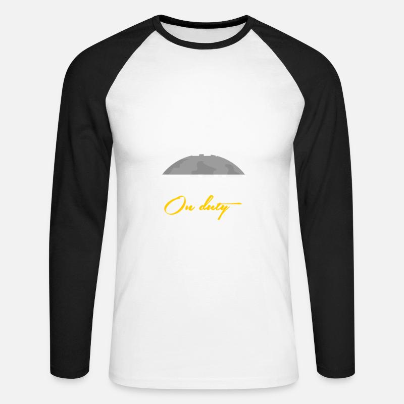 Astronaut im Einsatz Geschenk - Unisex Baseballshirt langarm - Weiß/Schwarz