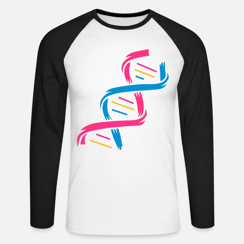 Die Struktur eines DNA-Moleküls - Unisex Baseballshirt langarm - Weiß/Schwarz