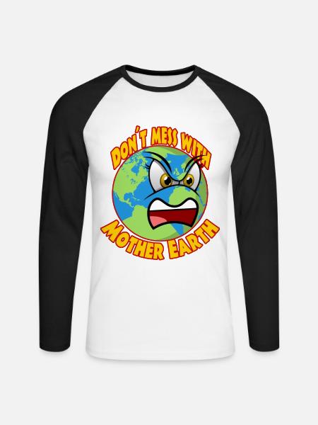 Climate Planet B Climate Protection Greta - Unisex Long Sleeve Baseball T-Shirt - white/black