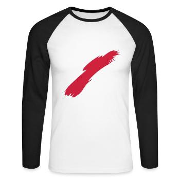 Poland - Unisex Long Sleeve Baseball T-Shirt - white/black - Front - Nik (191cm)