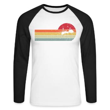 Ant - Unisex Long Sleeve Baseball T-Shirt - white/black - Front - Nik (191cm)