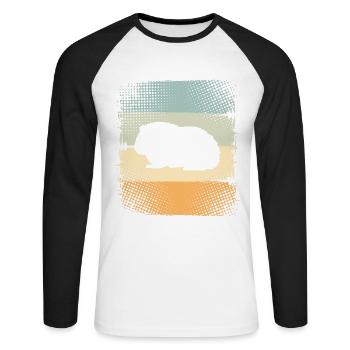 Guinea pig - Unisex Long Sleeve Baseball T-Shirt - white/black - Front - Nik (191cm)